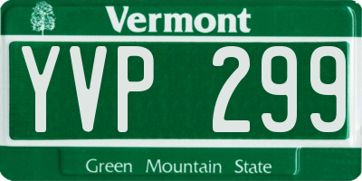 VT license plate YVP299