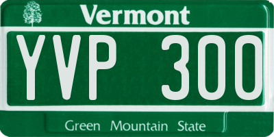 VT license plate YVP300