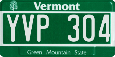 VT license plate YVP304