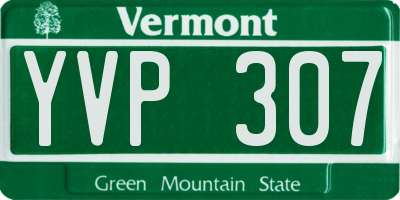 VT license plate YVP307