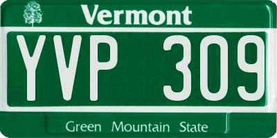 VT license plate YVP309