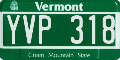 VT license plate YVP318