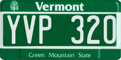 VT license plate YVP320