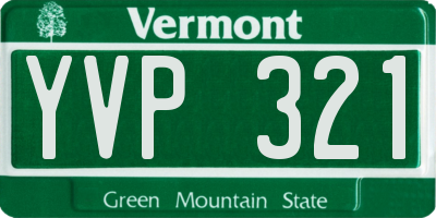 VT license plate YVP321