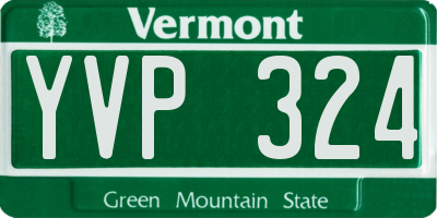 VT license plate YVP324