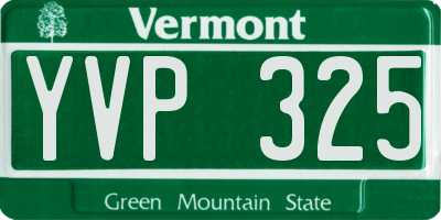 VT license plate YVP325