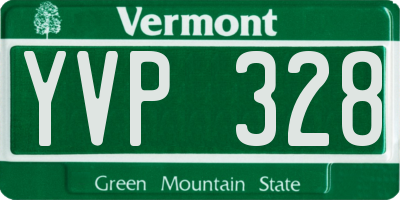 VT license plate YVP328