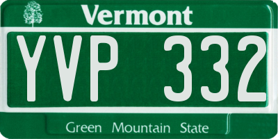 VT license plate YVP332