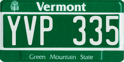 VT license plate YVP335