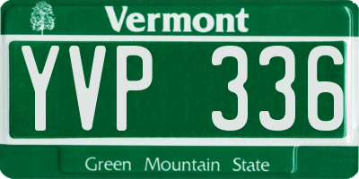 VT license plate YVP336