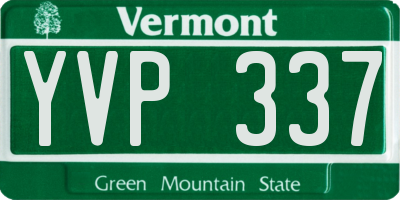 VT license plate YVP337