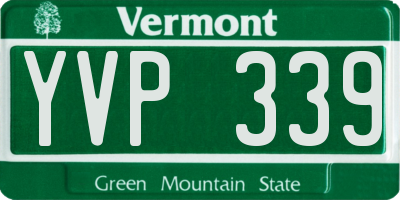 VT license plate YVP339