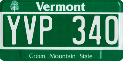VT license plate YVP340