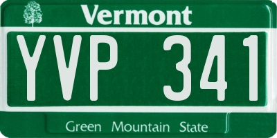 VT license plate YVP341