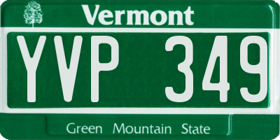 VT license plate YVP349