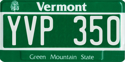 VT license plate YVP350