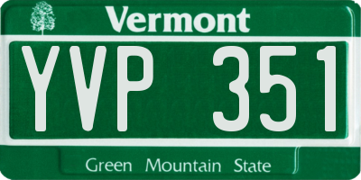 VT license plate YVP351
