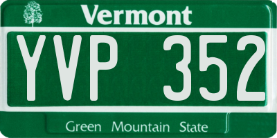 VT license plate YVP352