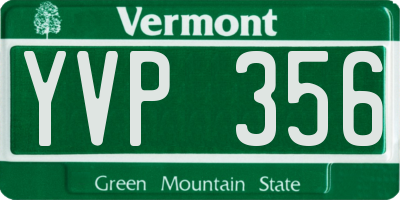 VT license plate YVP356