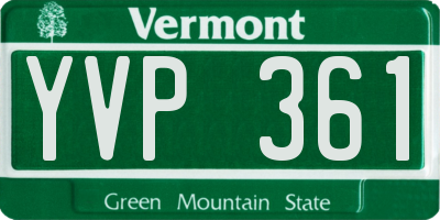 VT license plate YVP361