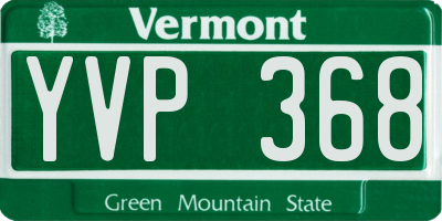 VT license plate YVP368