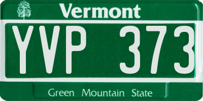 VT license plate YVP373