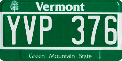 VT license plate YVP376