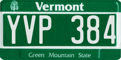 VT license plate YVP384