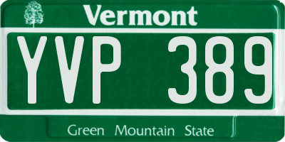 VT license plate YVP389