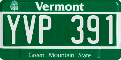 VT license plate YVP391