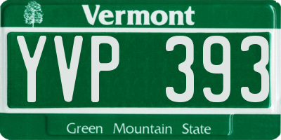 VT license plate YVP393