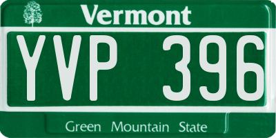 VT license plate YVP396
