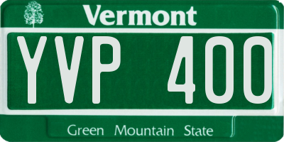 VT license plate YVP400