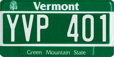 VT license plate YVP401