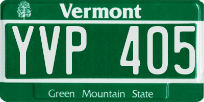 VT license plate YVP405