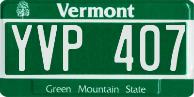 VT license plate YVP407