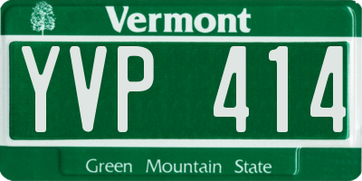 VT license plate YVP414