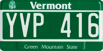 VT license plate YVP416