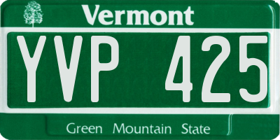 VT license plate YVP425