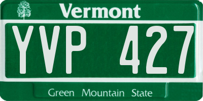 VT license plate YVP427