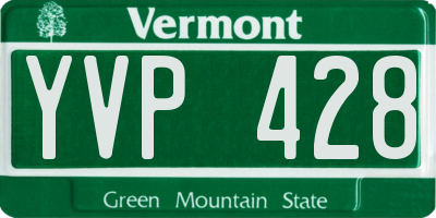 VT license plate YVP428