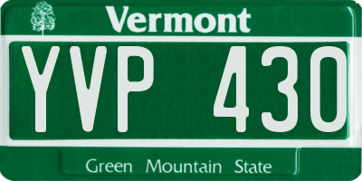 VT license plate YVP430