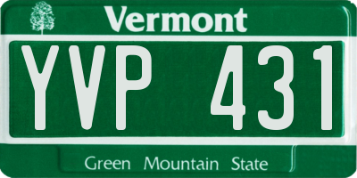 VT license plate YVP431