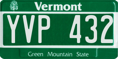 VT license plate YVP432