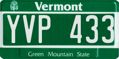 VT license plate YVP433