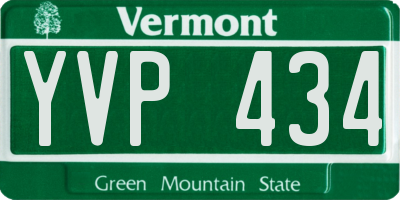 VT license plate YVP434