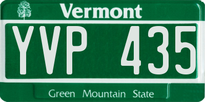 VT license plate YVP435