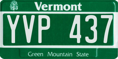 VT license plate YVP437