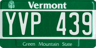 VT license plate YVP439