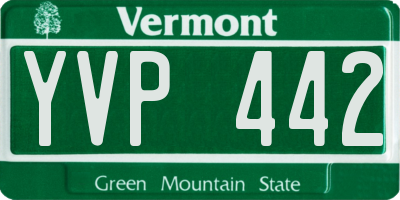 VT license plate YVP442